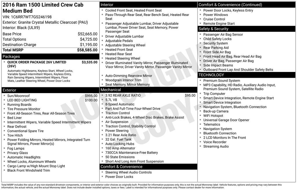 ram ram 1500 pickup 2016 1C6RR7WT7GS246198 image